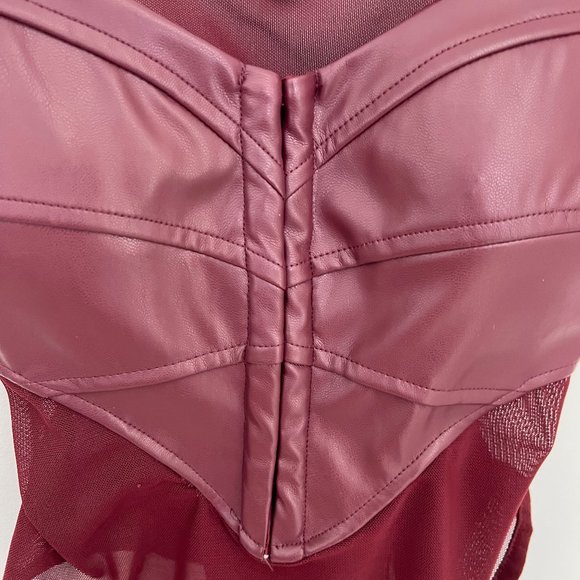 NWOT | Fashion Nova | Hooked On Her Corset Bodysuit | Small | Wine - Picture 10 of 13